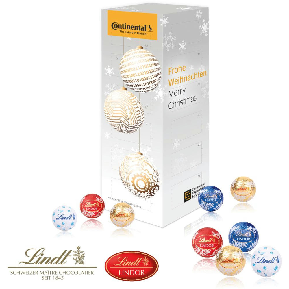 Adventskalender "Turm" mit Lindt Schokolade