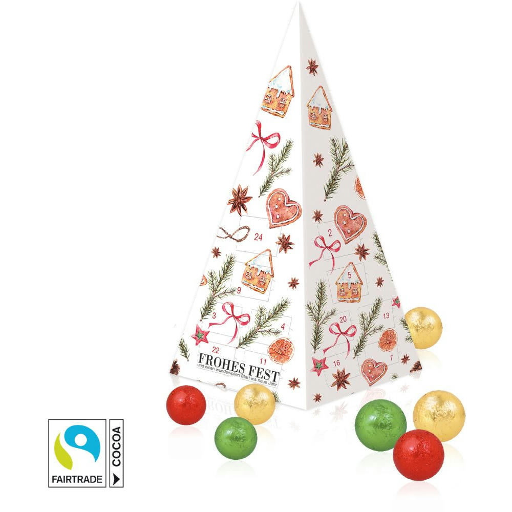 Adventskalender "Weihnachtspyramide" mit Fairtrade® Schokolade