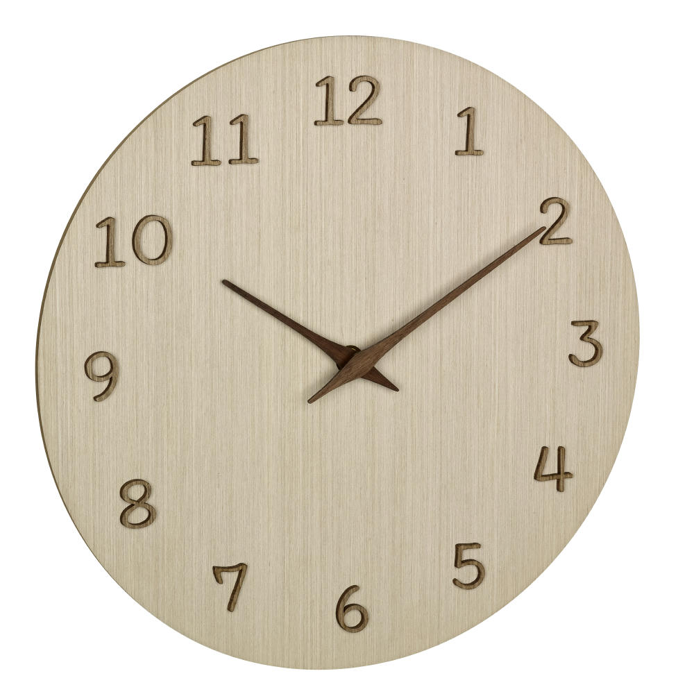 TFA Analoge Wanduhr aus Holz