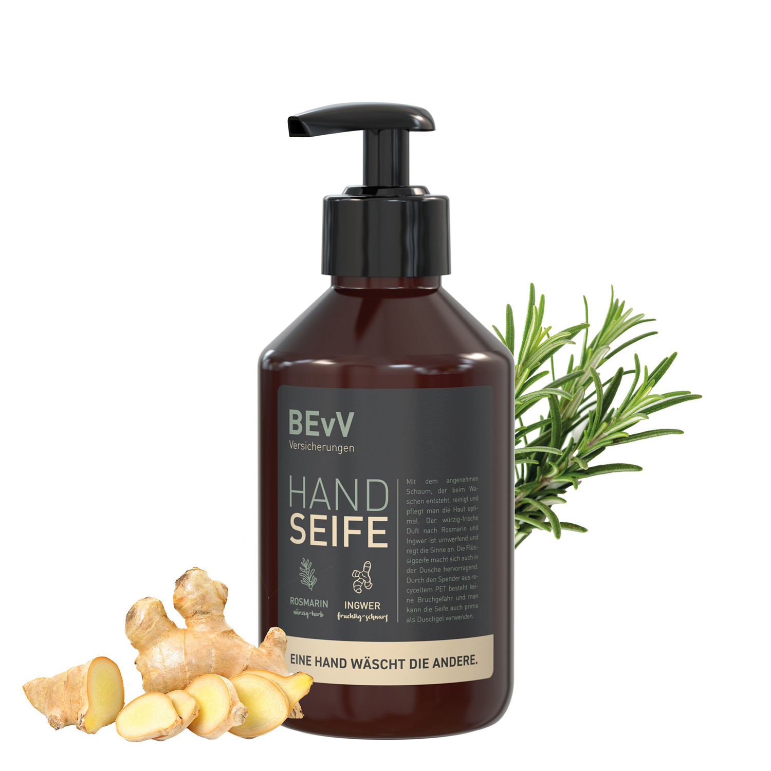 Handseife im Spender "Rosmarin-Ingwer" 250 ml