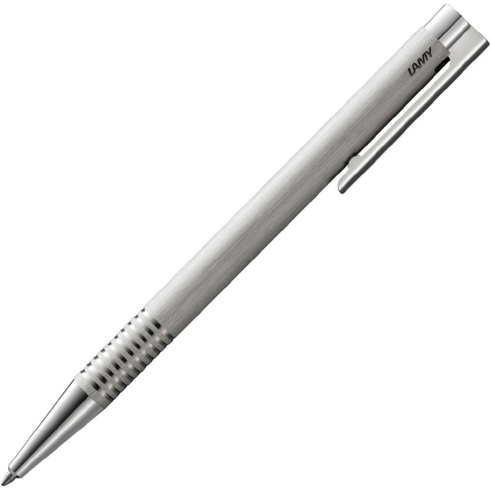 Kugelschreiber LAMY "logo" Edelstahl brushed M-schwarz