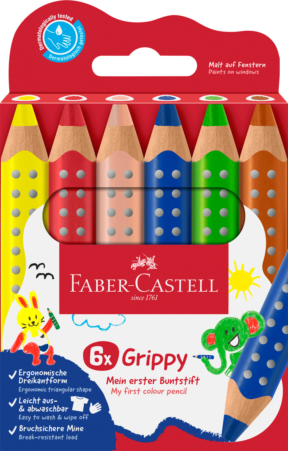 FABER CASTELL "Grippy" 6er Set