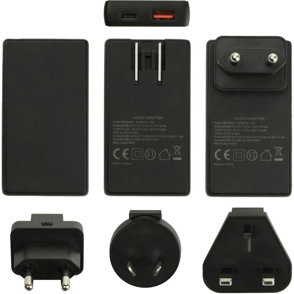 TRAVEL Fastcharge Adapter GAN 65 Watt