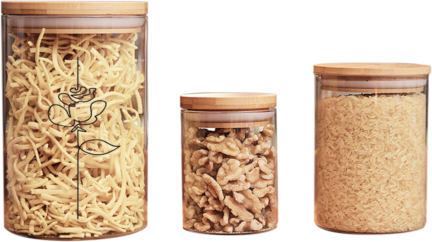 Glasbehälter "Bamboo", 0,65 L