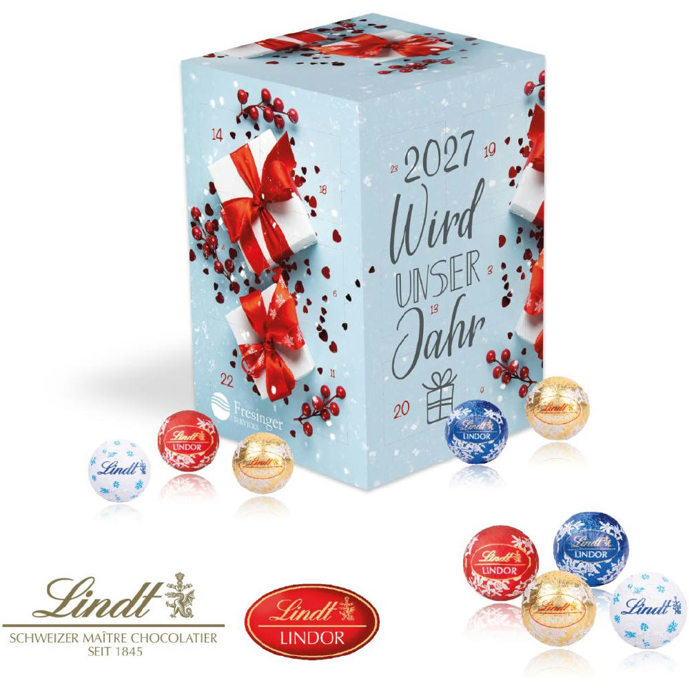 Adventskalender Cube "XL" mit Lindt Schokolade