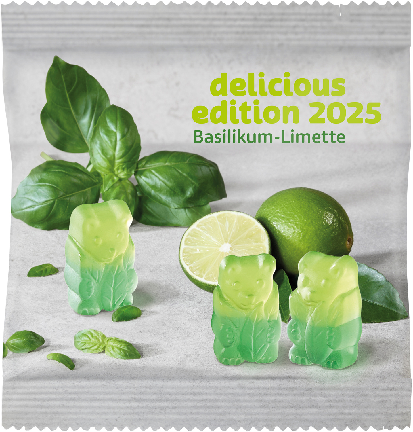 Vegane Basilikum-Limetten Bärchen