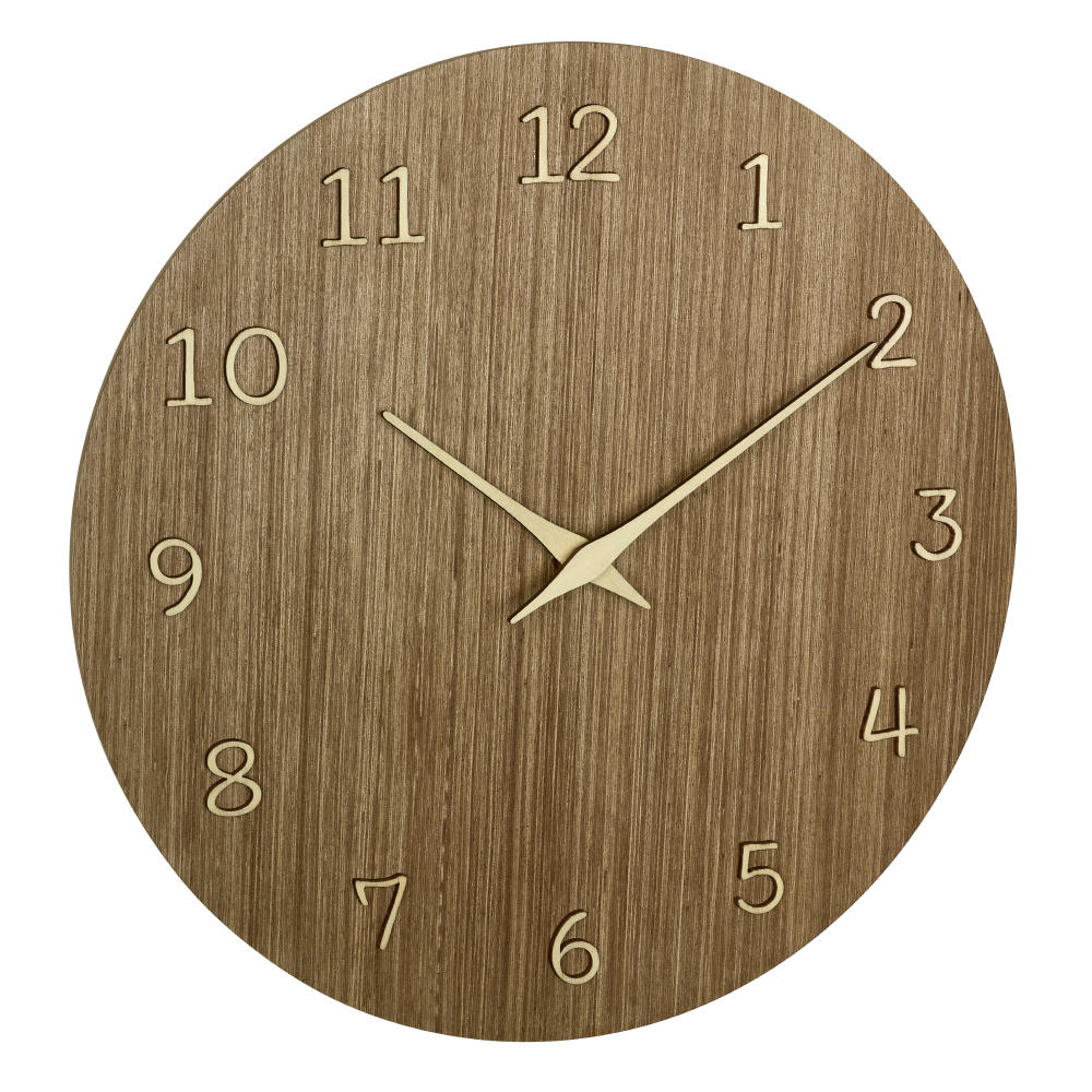 TFA Analoge Wanduhr aus Holz